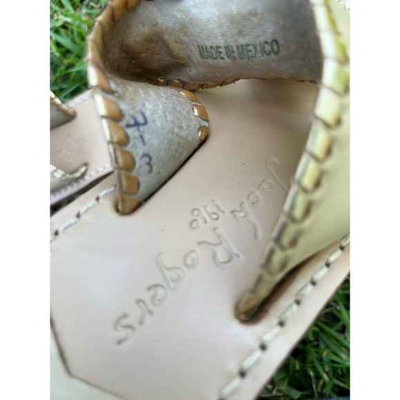 Jack Rogers Women's Nantucket Gold Thong Sandals, Size 7 - Picture 9 of 17